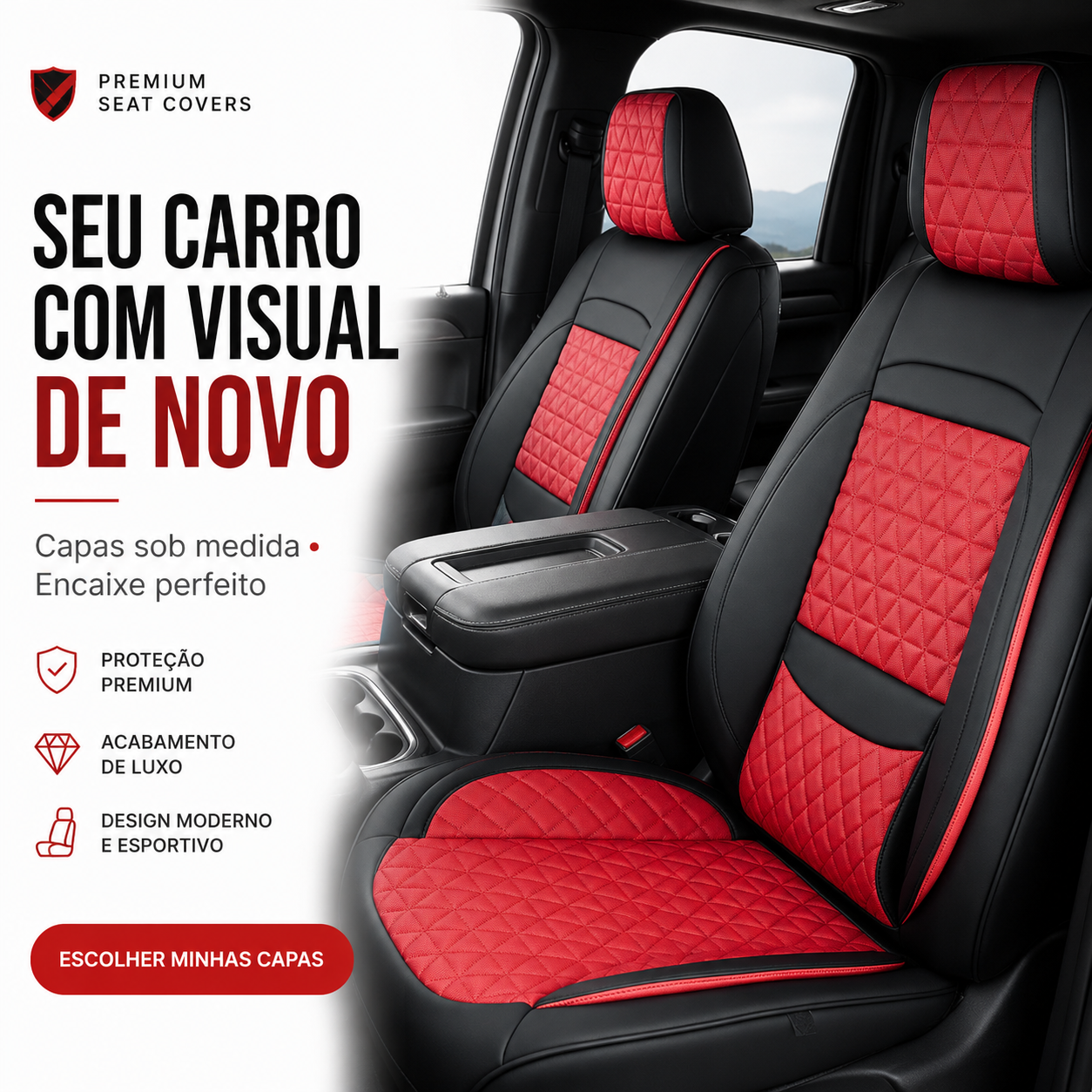 Capas de banco premium sob medida